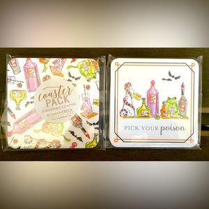 NWT Two Packs Of 20 Reversible Coasters Pick Your Poison Rosannebeck Collections